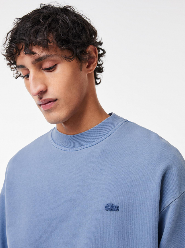 Sweatshirt effet vieillit bleu homme - Lacoste