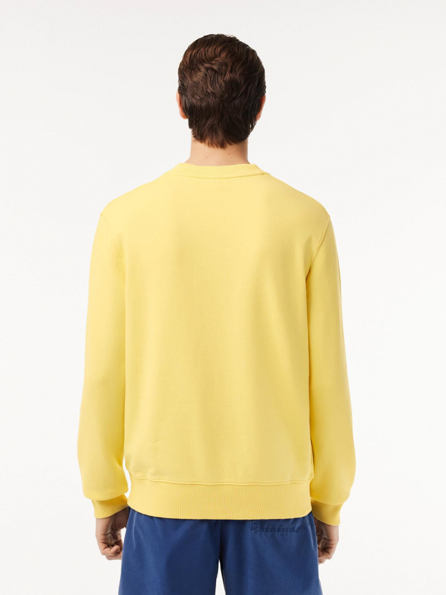 Sweat imprimé logo jaune homme - Lacoste