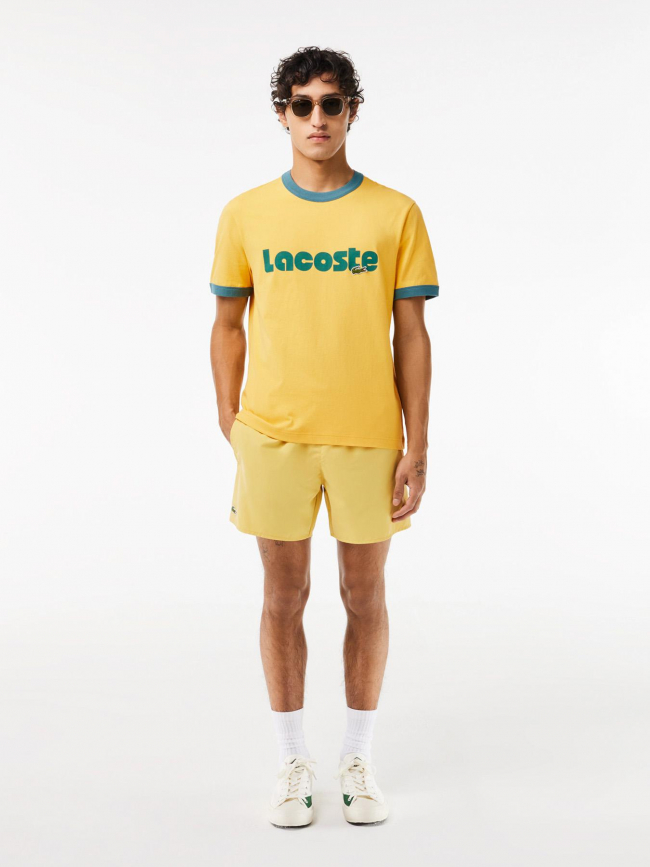 T shirt lacoste homme jaune online