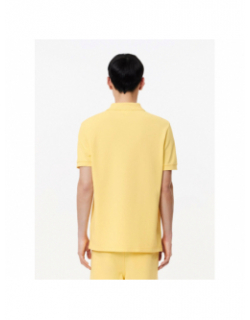 Polo col bord cotes ma jaune homme - Lacoste