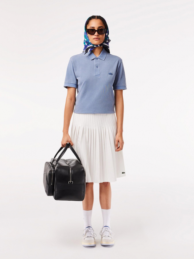 Polo col bord cotes ma bleu vieillit homme - Lacoste