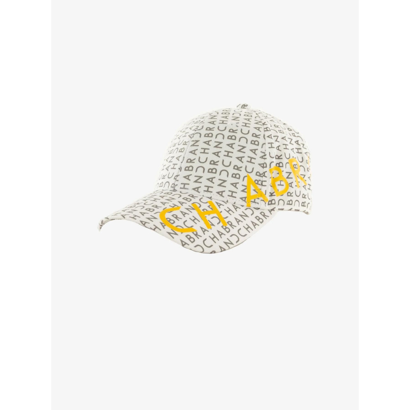 Casquette logo freedom blanc jaune homme - Chabrand