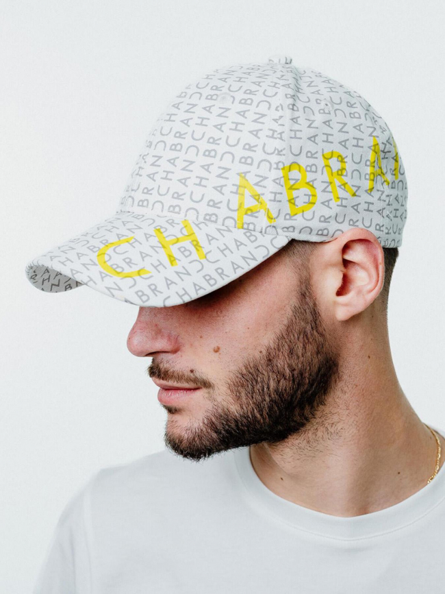 Casquette logo freedom blanc jaune homme - Chabrand