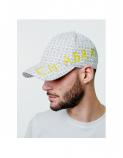 Casquette logo freedom blanc jaune homme - Chabrand