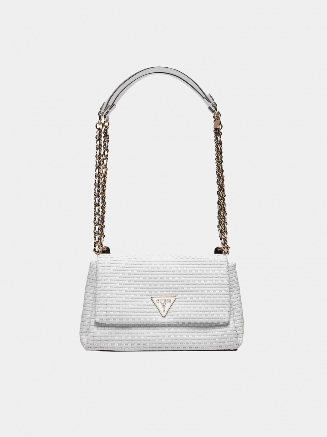 Sac bandoulière emelda top blanc femme - Guess