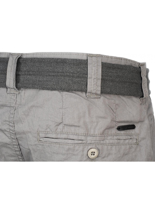 Bermuda sytro 3 ceinture intégrée gris homme - Teddy Smith