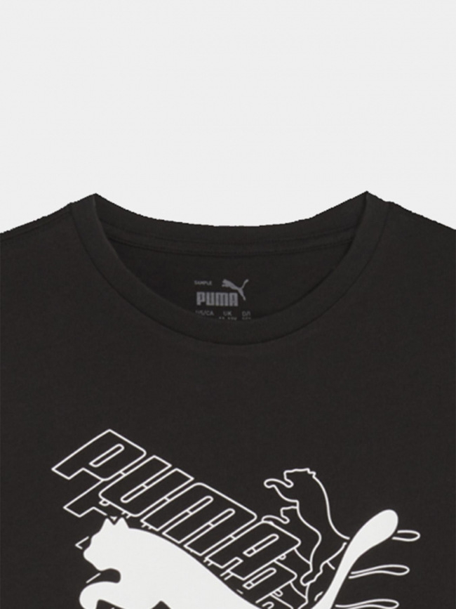 T-shirt graf cat noir enfant - Puma