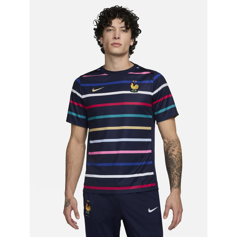 Maillot football avant match france bleu marine homme - Nike