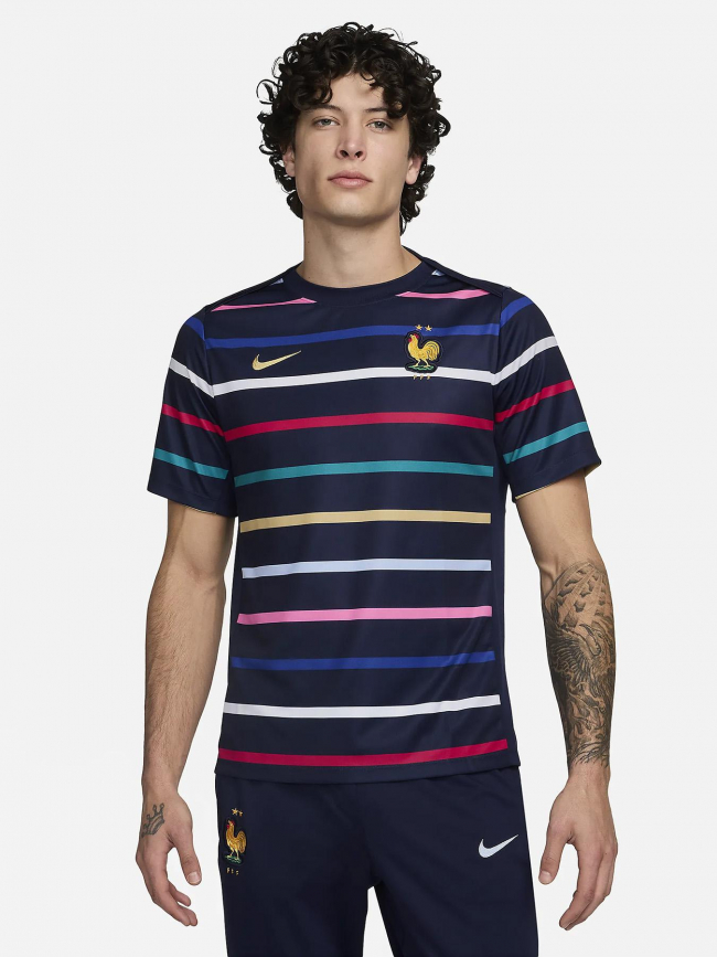 Maillot football avant match france bleu marine homme - Nike