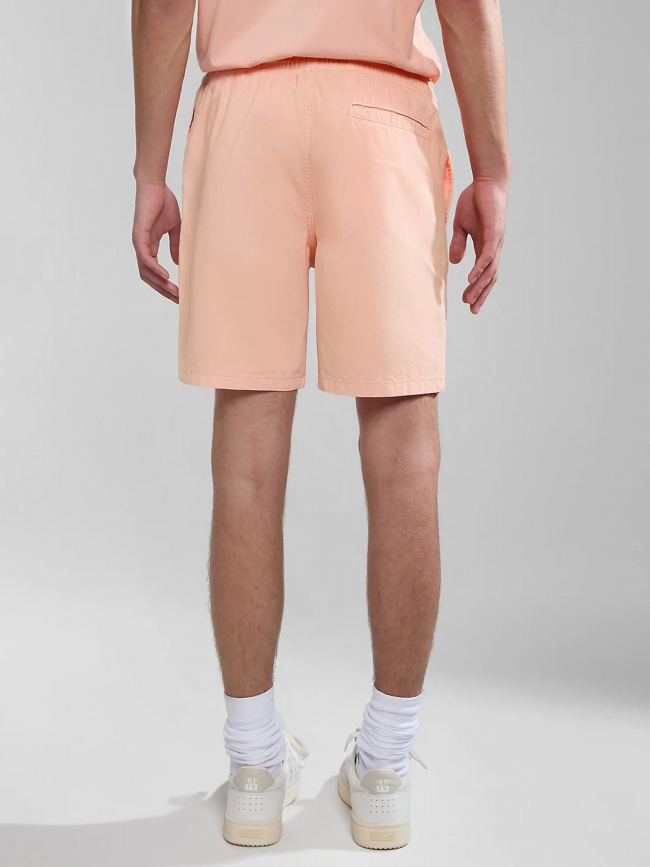 Short boyd taille élastique rose saumon homme - Napapijri