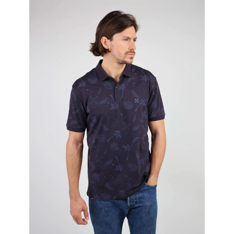 Polo napixi imprimé bleu marine homme - Oxbow