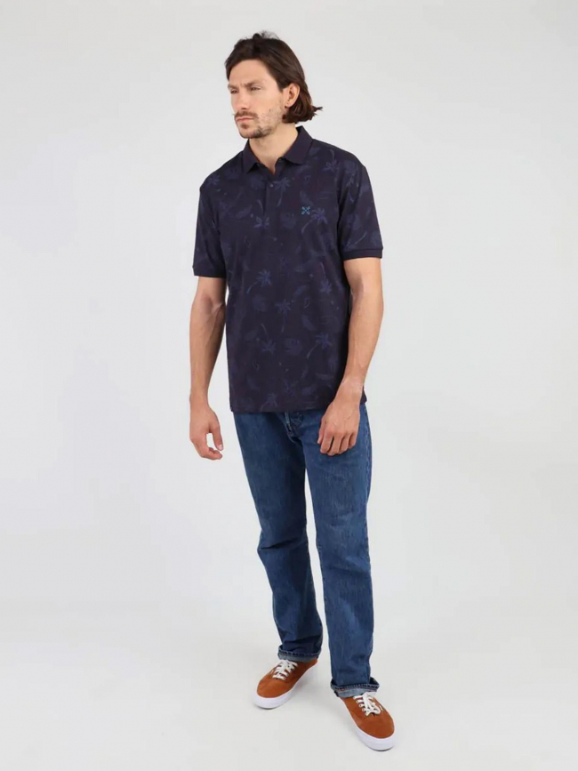 Polo napixi imprimé bleu marine homme - Oxbow