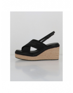 Sandales compensées wedge noir femme - Calvin Klein