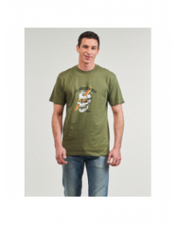 T-shirt one last surf kaki homme - Quiksilver