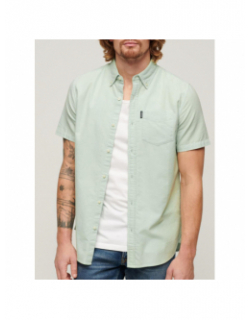 Chemise manches courtes oxford vert homme - Superdry