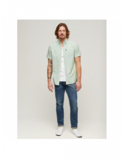 Chemise manches courtes oxford vert homme - Superdry