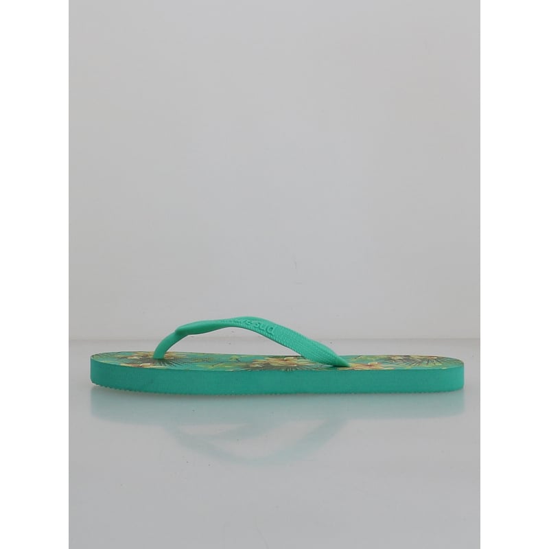 Tongs tahiti fleurs vert femme - Culture Sud