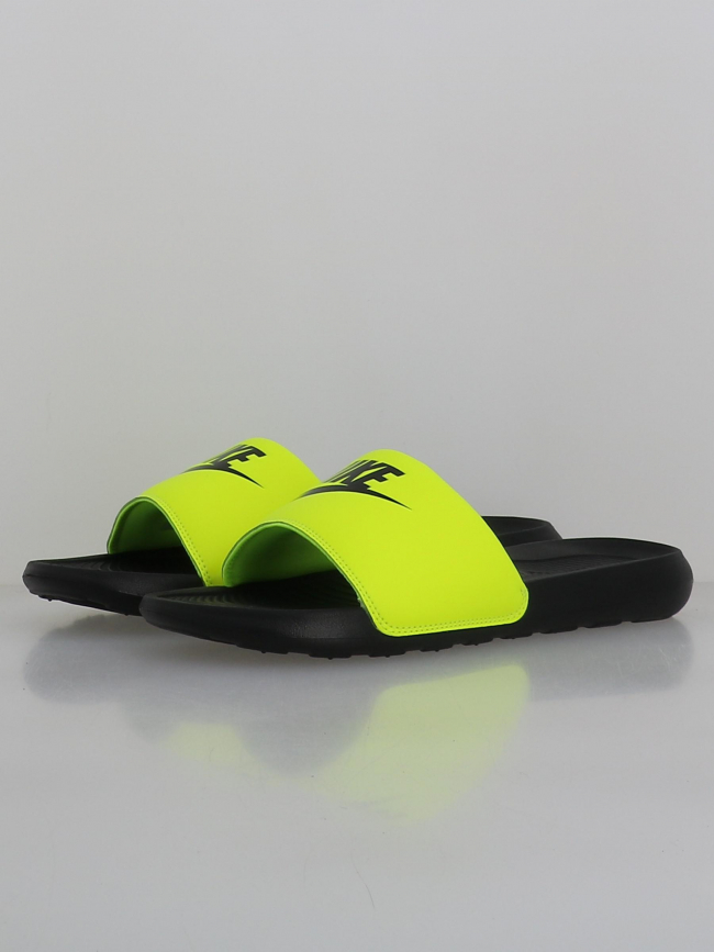 Claquettes victori one slide jaune fluo noir homme - Nike