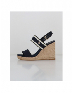 Sandales compensées webbing bleu marine femme - Tommy Hilfiger