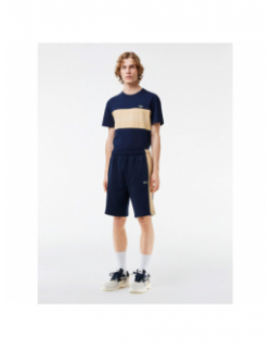 Short jogging logo latéral bleu marine homme - Lacoste