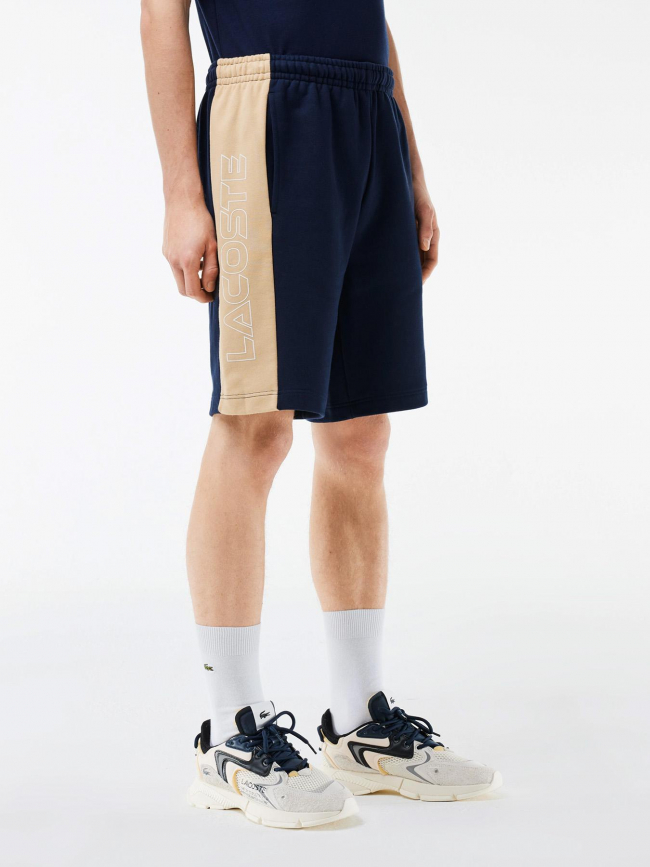 Short jogging logo latéral bleu marine homme - Lacoste