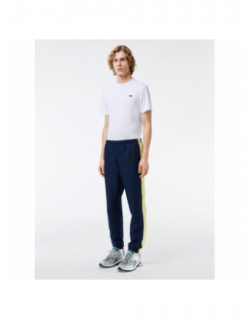 Jogging colorblock bleu marine jaune homme - Lacoste