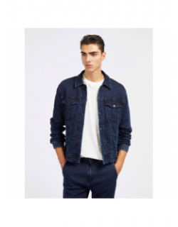 Veste en jean stretch dillon bleu foncé homme - Guess