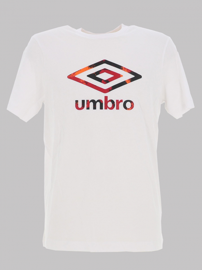 T-shirt logo dégradé blanc rouge homme - Umbro