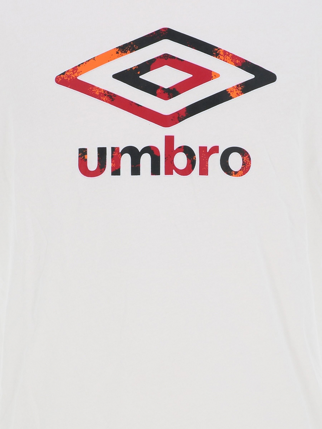 T-shirt logo dégradé blanc rouge homme - Umbro