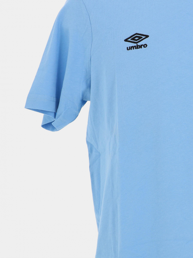 T-shirt uni logo brodé bleu clair homme - Umbro