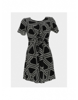 Robe courte imprimée easy joy noir blanc femme - Vero Moda