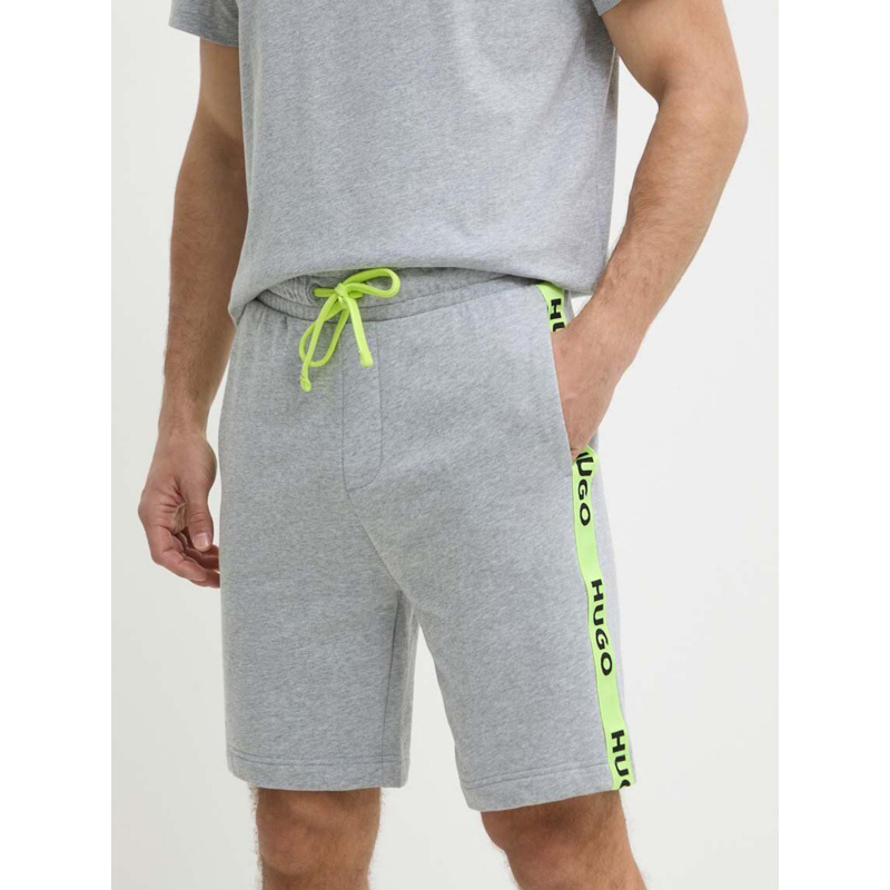 Short jogging sporty bande logo gris homme - Hugo