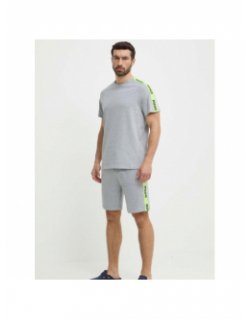 Short jogging sporty bande logo gris homme - Hugo