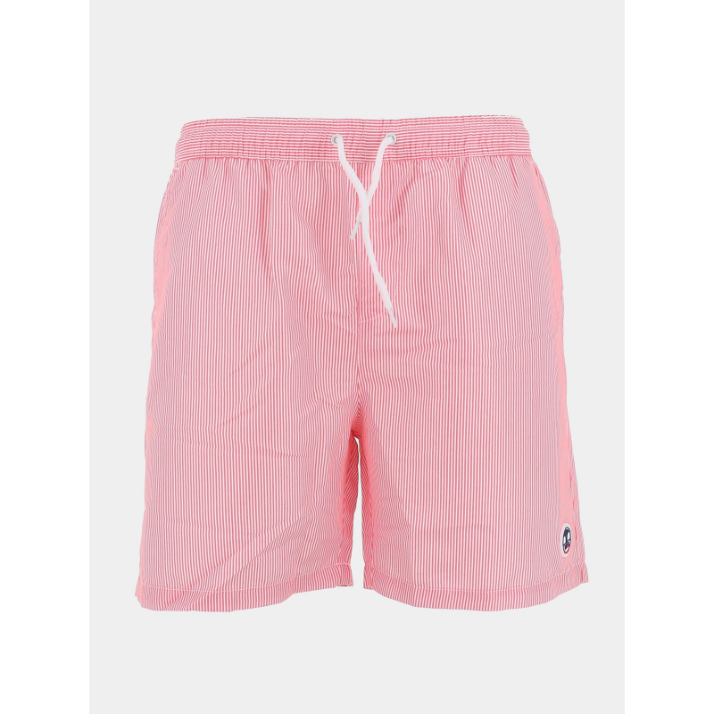 Short de bain rayé surf oslo rose homme - Lagon Bleu