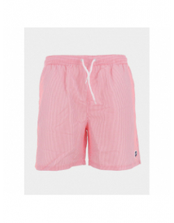 Short de bain rayé surf oslo rose homme - Lagon Bleu