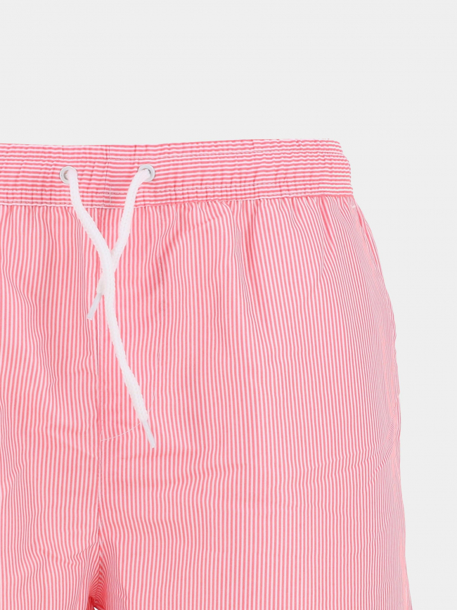 Short de bain rayé surf oslo rose homme - Lagon Bleu