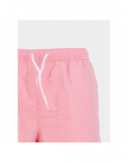 Short de bain rayé surf oslo rose homme - Lagon Bleu