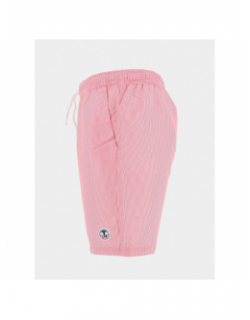 Short de bain rayé surf oslo rose garçon - Lagon Bleu