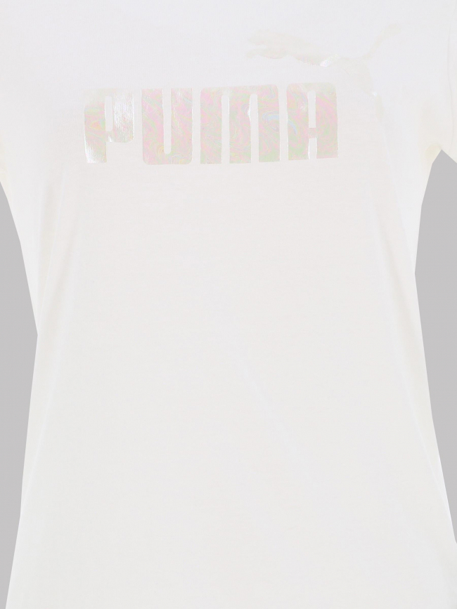 T-shirt g graphic effet logo blanc femme - Puma