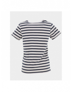 T-shirt marinière coeur bleu blanc femme - Little Marcel