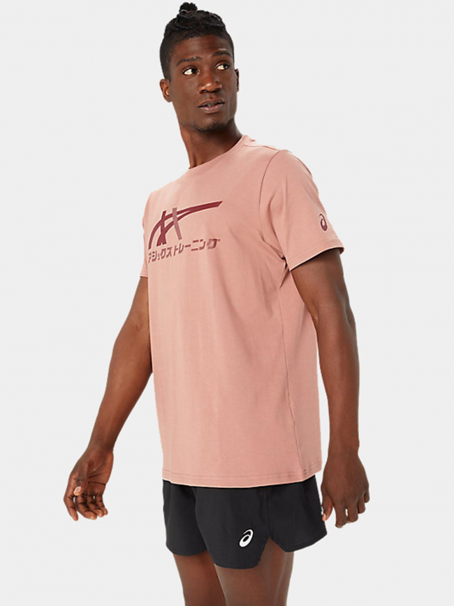 T shirt tiger vieux rose homme Asics wimod