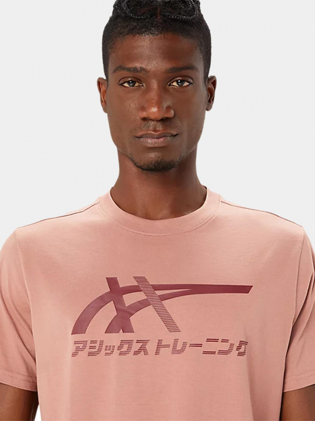 T shirt tiger vieux rose homme Asics wimod