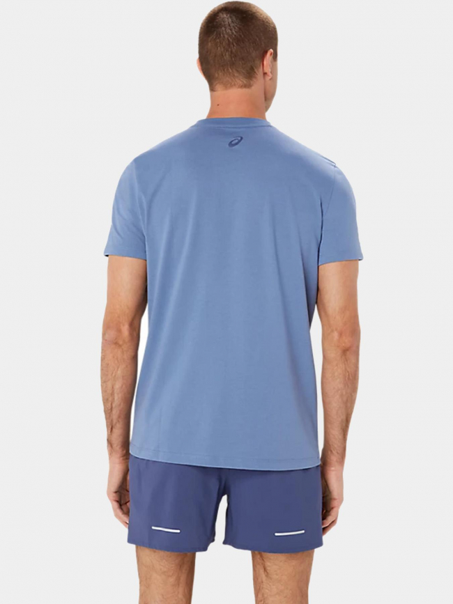 T-shirt logo uni bleu homme - Asics