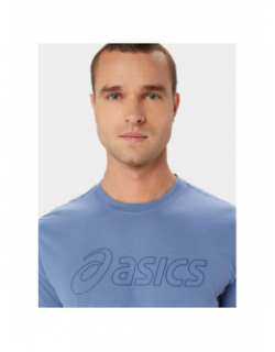 T-shirt logo uni bleu homme - Asics