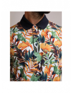 Polo imprimé getoffel vert orange homme - Benson & Cherry