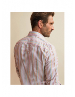 Chemise rayée lunicorne multicolore homme - Benson & Cherry