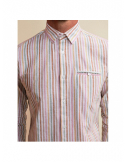 Chemise rayée lunicorne multicolore homme - Benson & Cherry