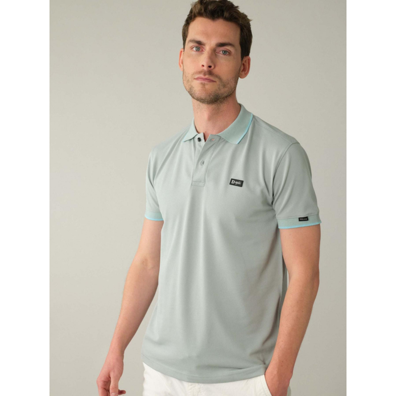 Polo uni stanley bleu vert homme - Deeluxe