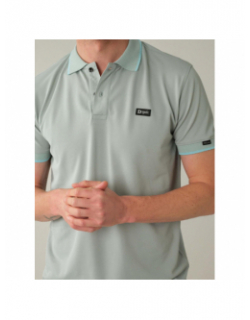 Polo uni stanley bleu vert homme - Deeluxe