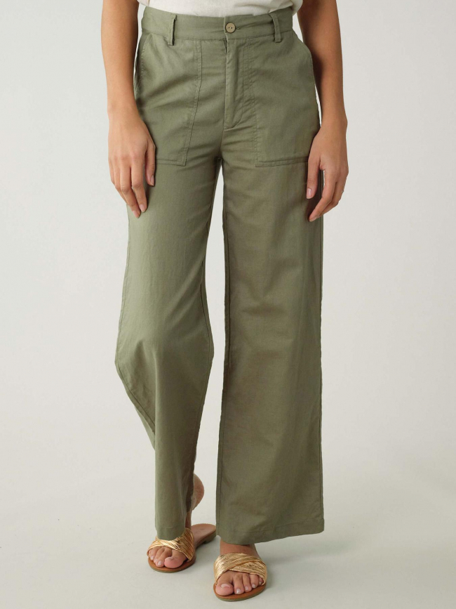 Pantalon ample lin sale